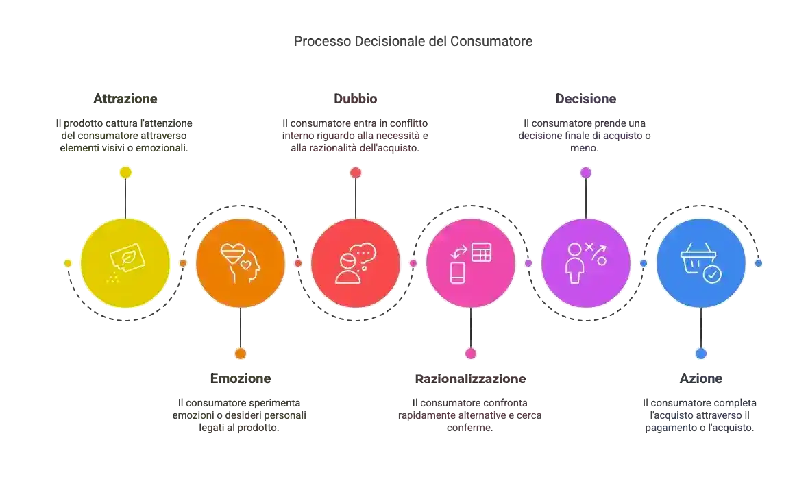 Come condizionare l'acquisto - processo decisionale